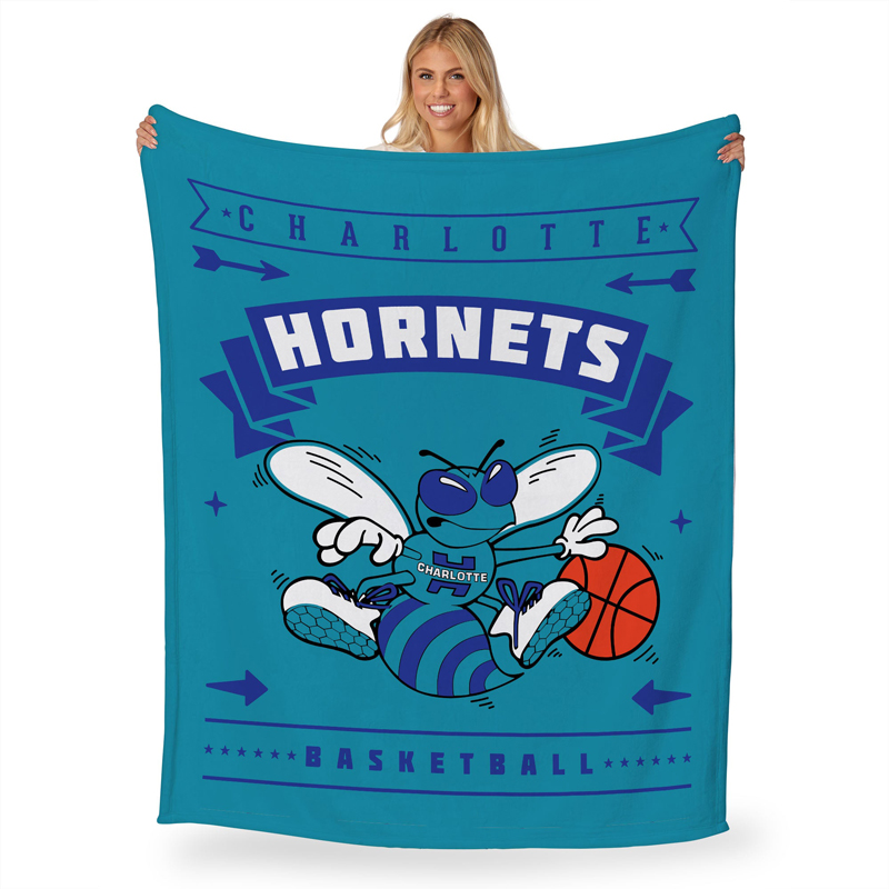 Charlotte Hornets Blankets FLeece Blanket Throw Blanket