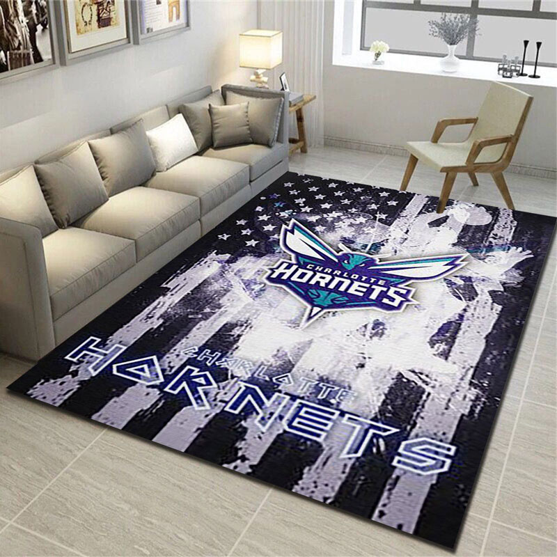 Charlotte Hornets Area Rug NBA Area Rug Living Room Area Rug Indoor Rug Rectangle Carpet