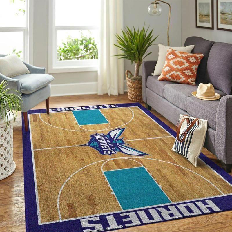 Charlotte Hornets Area Rug NBA Area Rug Bedroom Area Rug Indoor Indoor Rug Rectangle Carpet