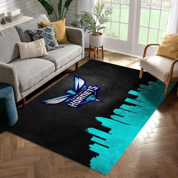 Charlotte Hornets Area Rug NBA Area Rug Dining Room Rug Indoor Rug Rectangle Carpet