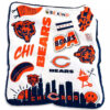 Chicago Bears Blanket FLeece Blanket Throw Blanket chicago bears blanket fleece blanket throw blanket v84
