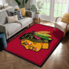 Chicago Blackhawks Area Rug NHL Area Rug Living Room Rug Indoor Rug Rectangle Carpet chicago blackhawks rug living room carpet regtangle carpet floor decor home decor ver 97