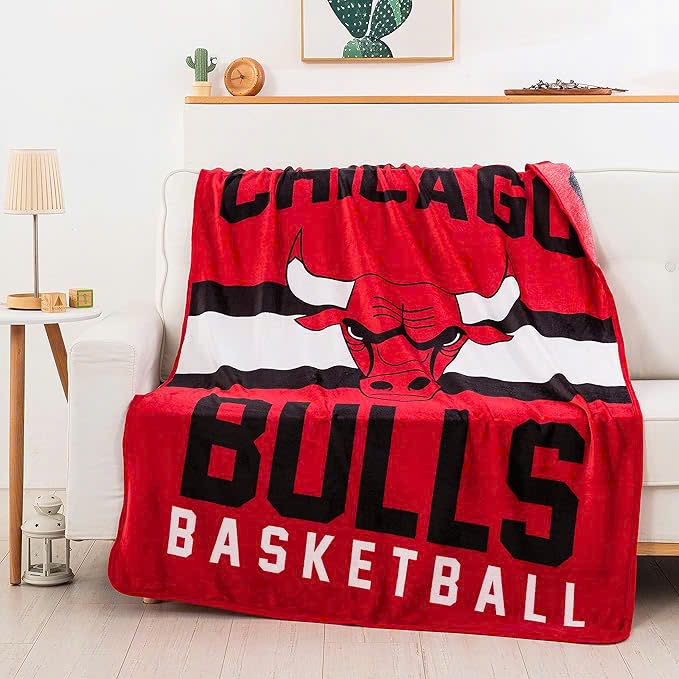 Chicago Bulls Blanket Sherpa Blanket Throw Blanket