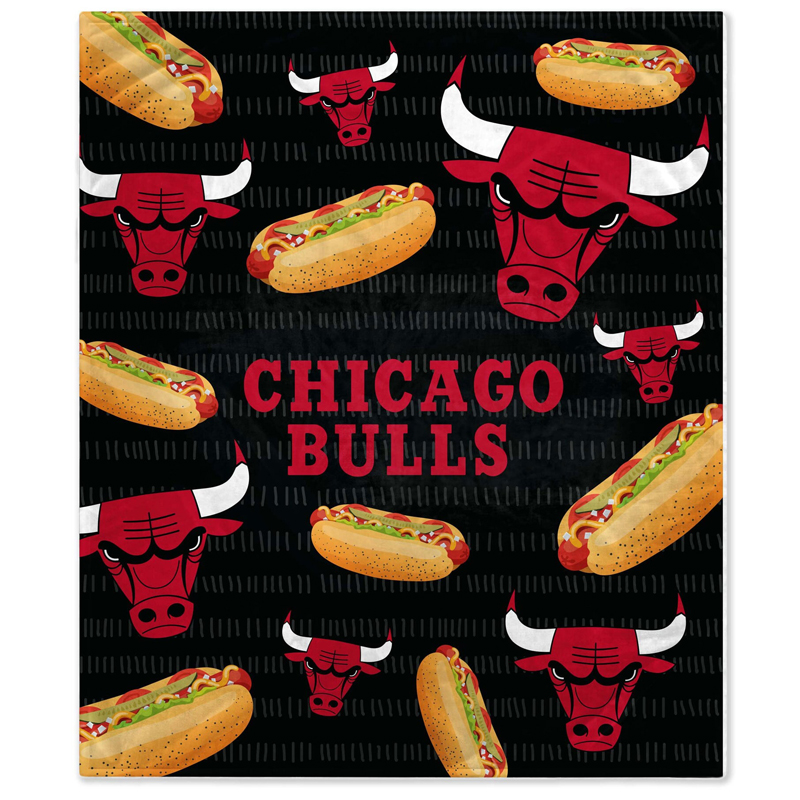Chicago Bulls Blanket Sherpa Blanket Throw Blanket