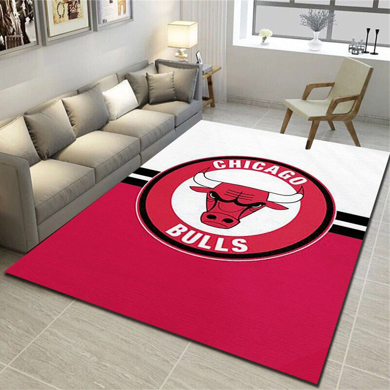 Chicago Bulls Rug NBA Area Rug Bathroom Rugs Indoor Rug Rectangle Carpet