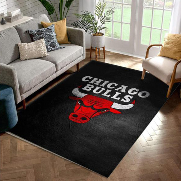 Chicago Bulls Rug NBA Area Rug Bedroom Rug Indoor Indoor Rugs Rectangle Carpet