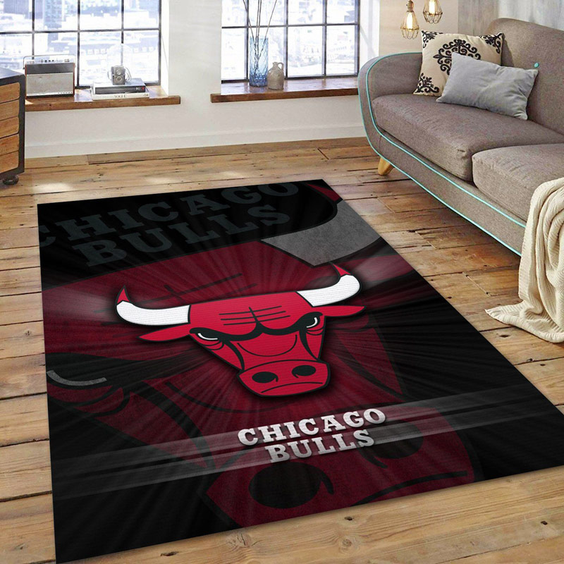 Chicago Bulls Area Rug NBA Area Rug Bedroom Rug Indoor Indoor Rugs Rectangle Carpet