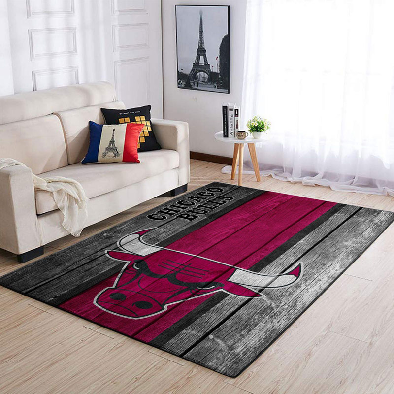 Chicago Bulls Area Rug NBA Area Rug Kitchen Rug Indoor Indoor Rug Rectangle Carpet