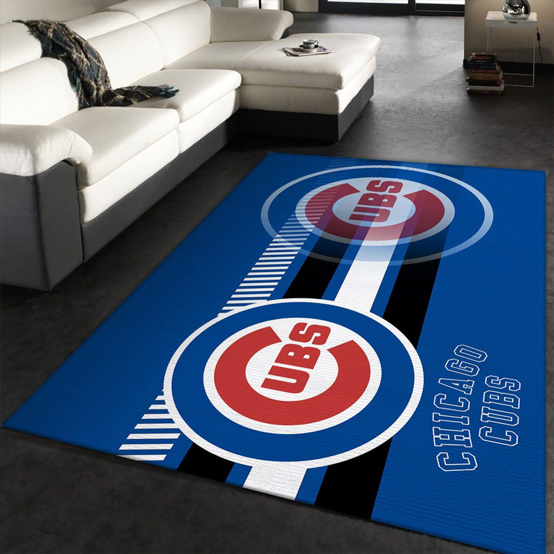 Chicago Cubs Area Rug MLB Area Rug Bathroom Rug Indoor Rug Rectangle Carpet