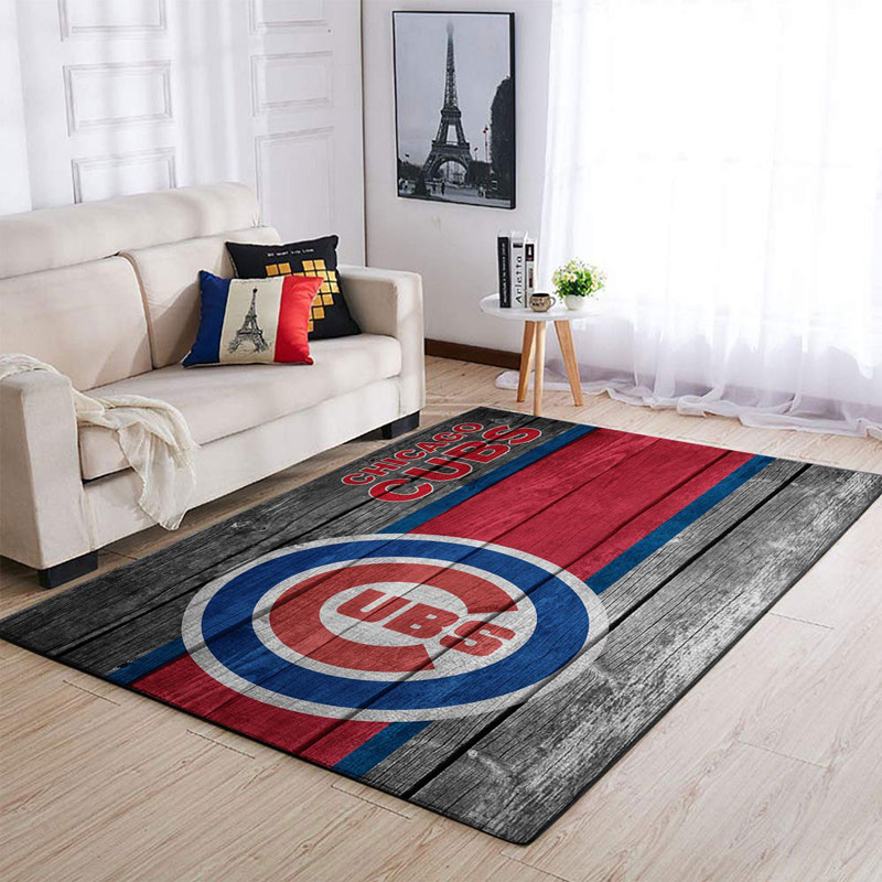 Chicago Cubs Area Rug MLB Area Rug Bathroom Rugs Indoor Rug Rectangle Carpet