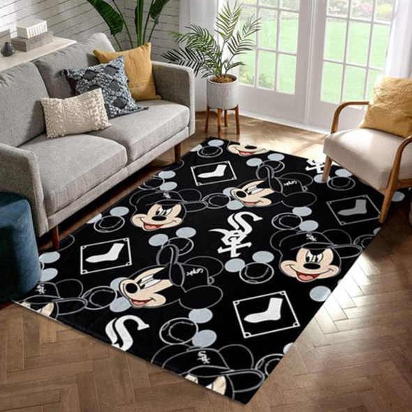 Chicago White Sox Area Rug MLB Area Rug Kitchen Rug Indoor Rugs Rectangle Carpet