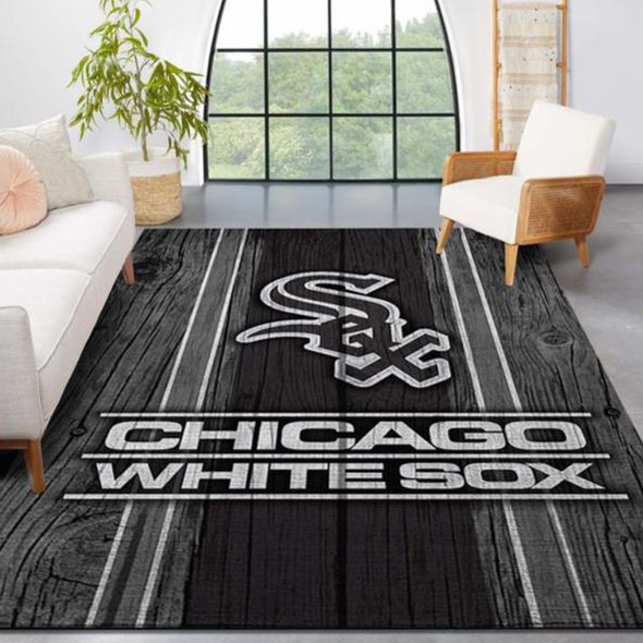 Chicago White Sox Rug MLB Area Rug Dining Room Rugs Indoor Rugs Rectangle Carpet