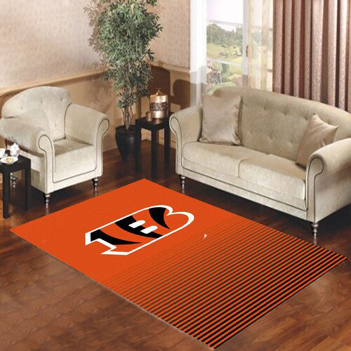 Cincinnati Bengals Area Rug NFL Area Rug Bathroom Rug Indoor Rug Rectangle Carpet