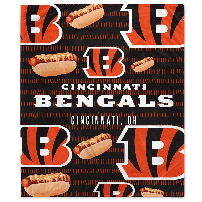 Cincinnati Bengals Blanket FLeece Blanket Throw Blanket