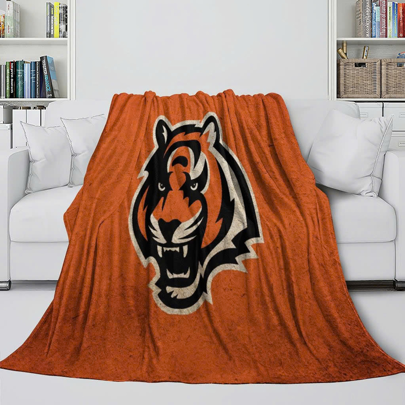 Cincinnati Bengals Blankets Sherpa Blanket Throw Blanket