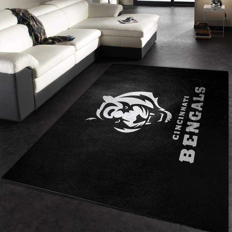 Cincinnati Bengals Area Rug NFL Area Rug Bedroom Rug Indoor Rug Rectangle Carpet