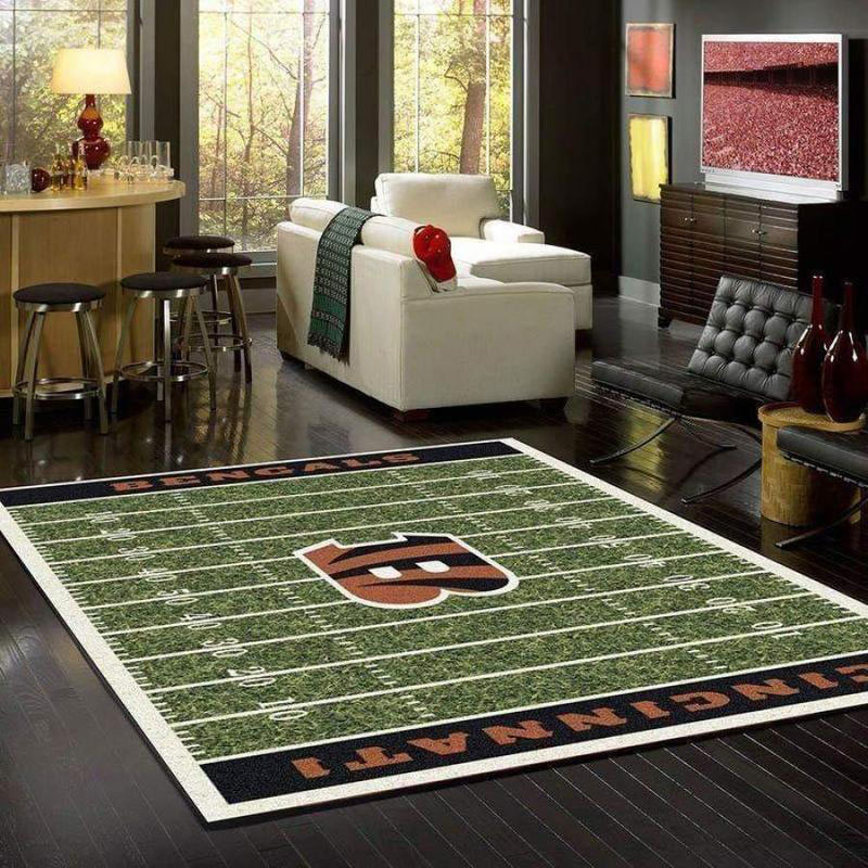 Cincinnati Bengals Area Rug NFL Area Rug Bathroom Rug Indoor Rug Rectangle Carpet
