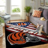 Cincinnati Bengals Rug NFL Area Rug Dining Room Rugs Indoor Rug Rectangle Carpet cincinnati bengals rug living room rug floor rug regtangle carpet home decor ver 452