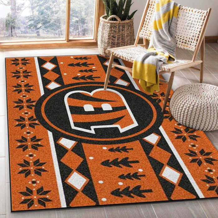 Cincinnati Bengals Area Rug NFL Area Rug Bedroom Rug Indoor Rug Rectangle Carpet