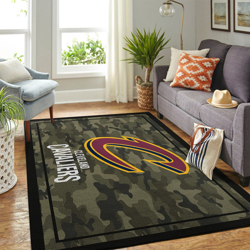 Cleveland Cavaliers Area Rug NBA Area Rug Bedroom Area Rug Indoor Indoor Rugs Rectangle Carpet