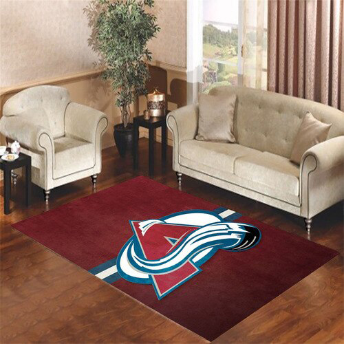 Colorado Avalanche Rug NHL Area Rug Living Room Area Rug Indoor Rug Rectangle Carpet