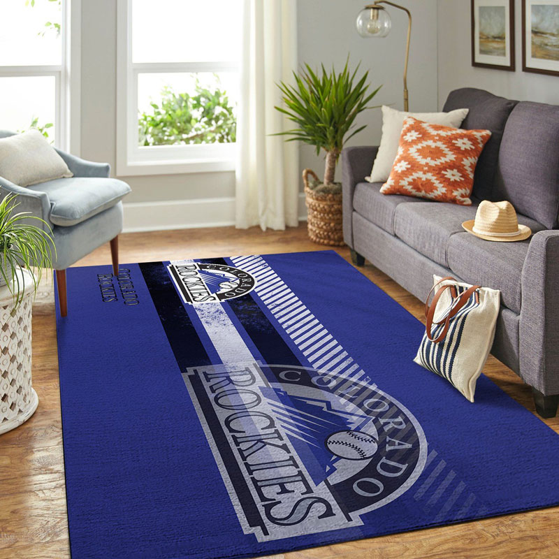 Colorado Rockies Rug MLB Area Rug Bathroom Rugs Indoor Indoor Rugs Rectangle Carpet