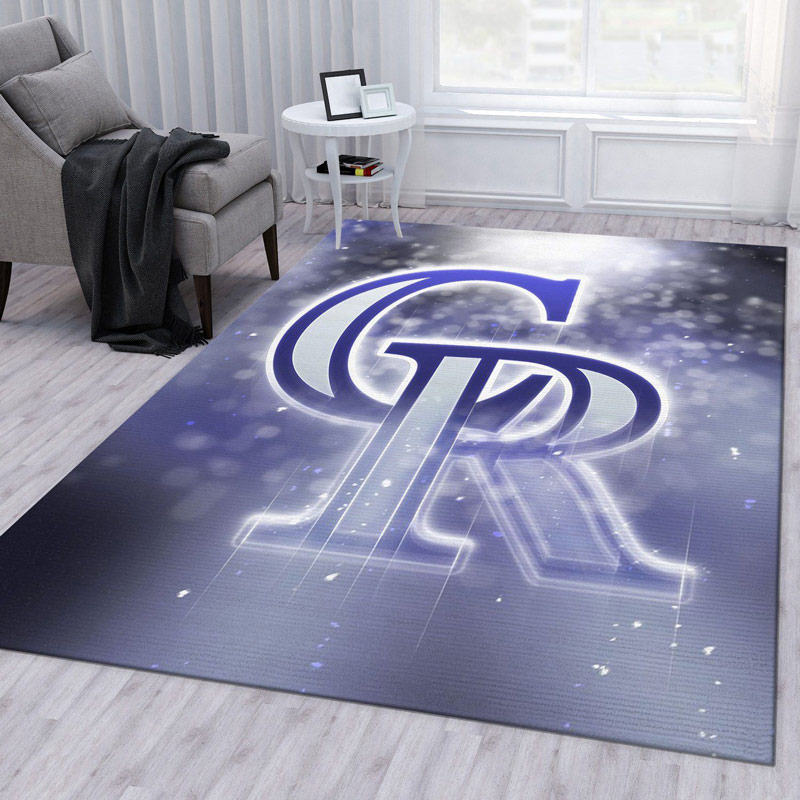 Colorado Rockies Area Rug MLB Area Rug Bathroom Rugs Indoor Rug Rectangle Carpet