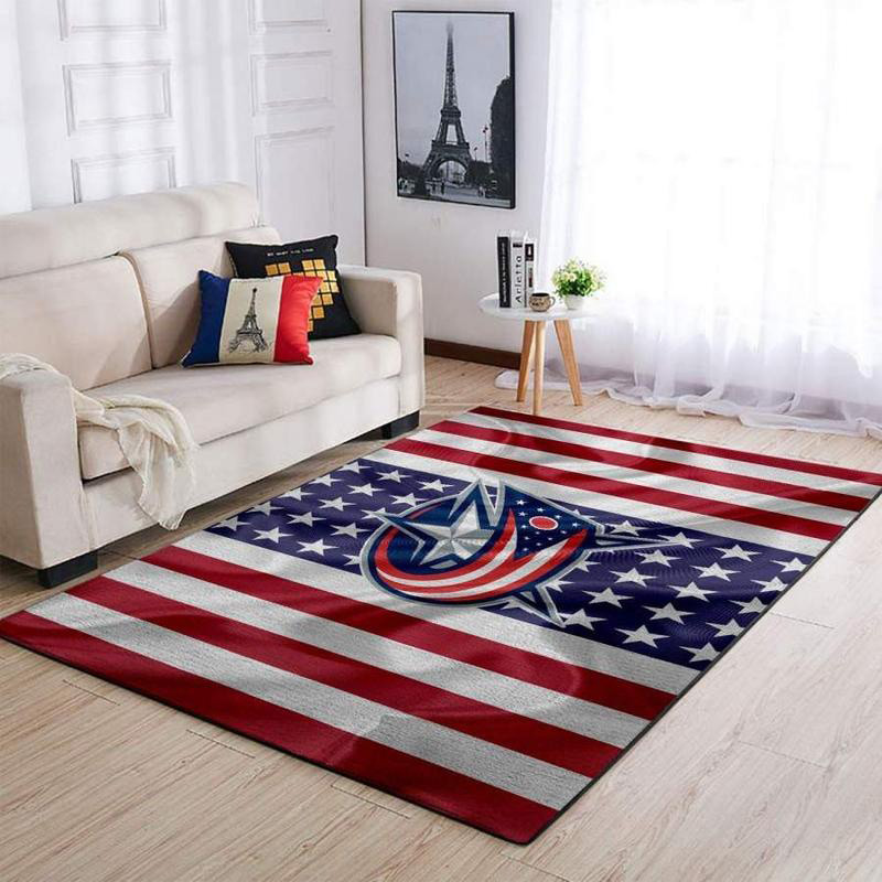 Columbus Blue Jackets Rug NHL Area Rug Living Room Rug Indoor Rug Rectangle Carpet