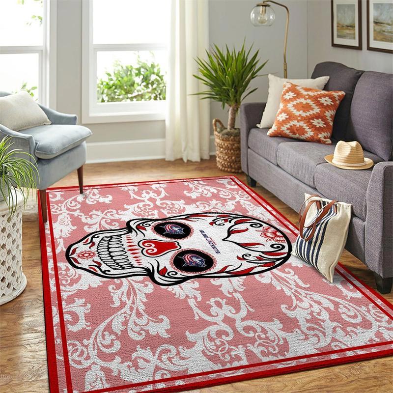 Columbus Blue Jackets Area Rug NHL Area Rug Living Room Area Rug Indoor Rug Rectangle Carpet
