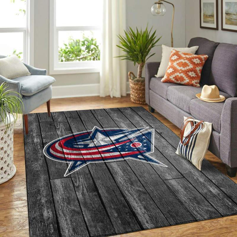 Columbus Blue Jackets Area Rug NHL Area Rug Dining Room Rug Indoor Rugs Rectangle Carpet