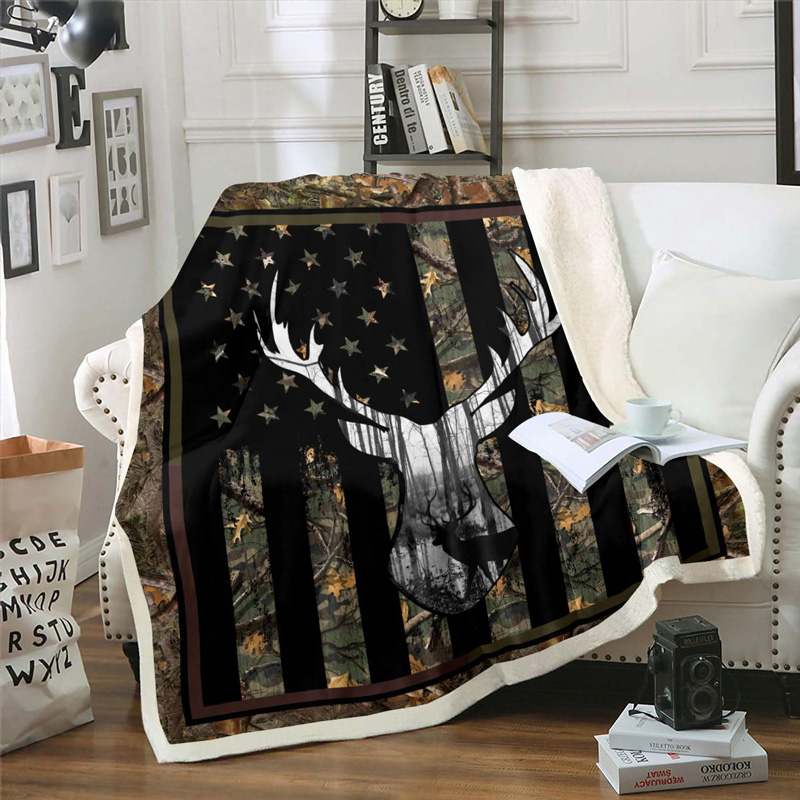 Deer Blanket Deer Comfort Blanket Fleece Blanket Throw Blanket Ver 13