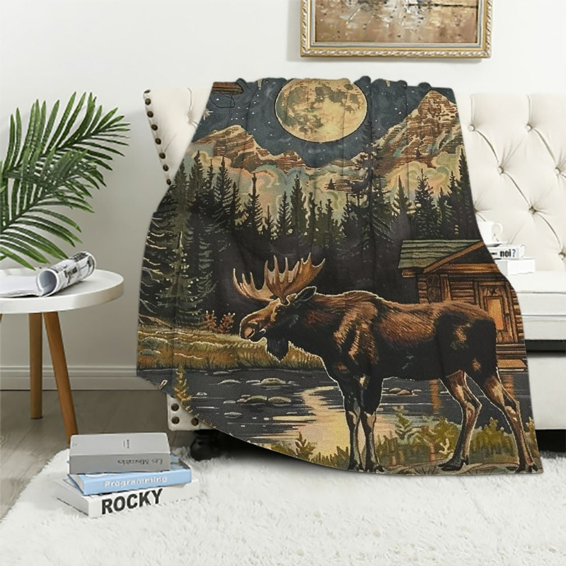 Deer Blanket Deer Comfort Blanket Fleece Blanket Throw Blanket Ver 22