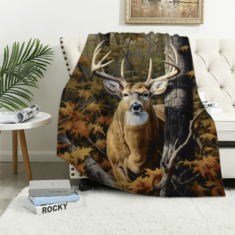 Deer Blanket Deer Comfort Blanket Fleece Blanket Throw Blanket Ver 25
