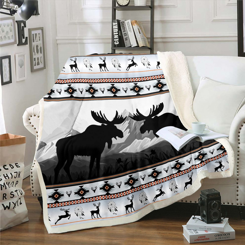 Deer Blanket Deer Comfort Blanket Fleece Blanket Throw Blanket Ver 28