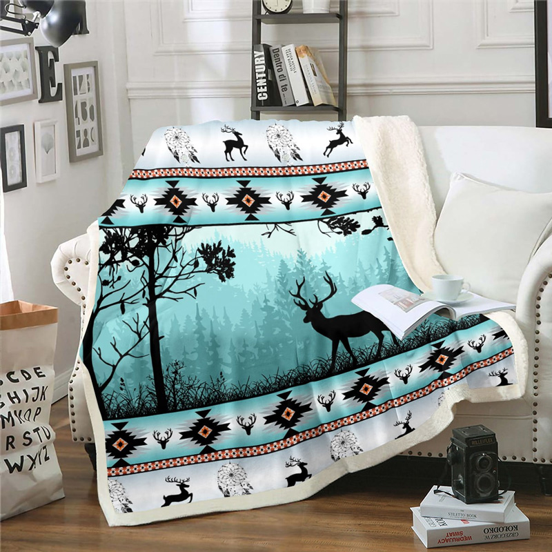 Deer Blanket Deer Comfort Blanket Fleece Blanket Throw Blanket Ver 29