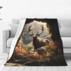 deer blanket deer comfort blanket fleece blanket throw blanket v31