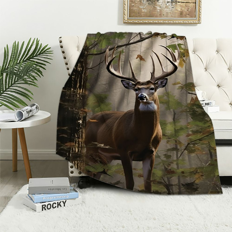 deer-blanket-deer-comfort-blanket-fleece-blanket-throw-blanket-v45 deer blanket deer comfort blanket fleece blanket throw blanket v45