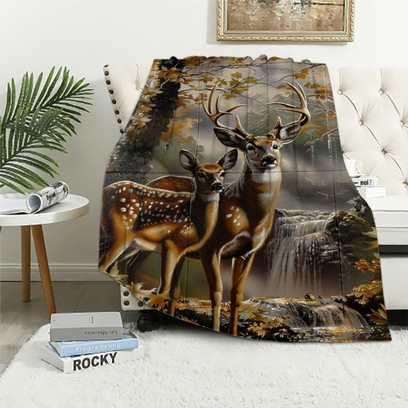deer-blanket-deer-comfort-blanket-fleece-blanket-throw-blanket-v53 deer blanket deer comfort blanket fleece blanket throw blanket v53