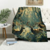 deer blanket deer comfort blanket fleece blanket throw blanket v6