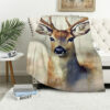 deer blanket deer comfort blanket fleece blanket throw blanket v61