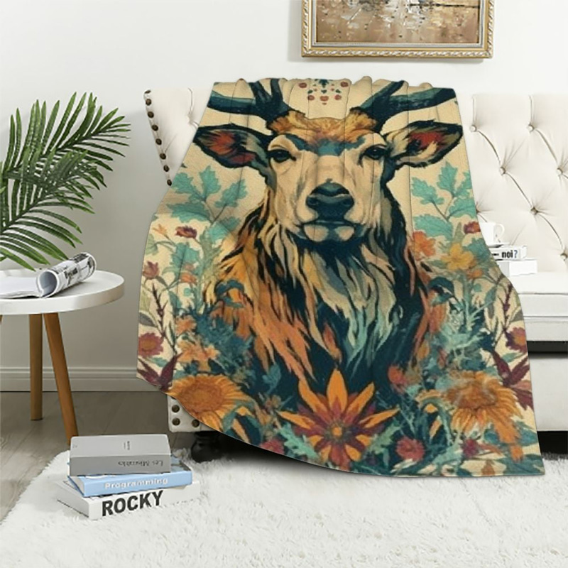 deer-blanket-deer-comfort-blanket-fleece-blanket-throw-blanket-v75 deer blanket deer comfort blanket fleece blanket throw blanket v75