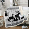 deer blanket deer comfort blanket fleece blanket throw blanket v93