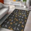Deer Christmas Tree Pattern Print Area Rug Living Room Rug deer christmas tree pattern print area rug living room rug
