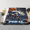 Denver Broncos Blankets FLeece Blanket Throw Blanket denver broncos blankets fleece blanket throw blanket v3