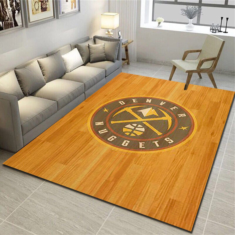 Denver Nuggets Rug NBA Area Rug Bedroom Rug Indoor Indoor Rugs Rectangle Carpet