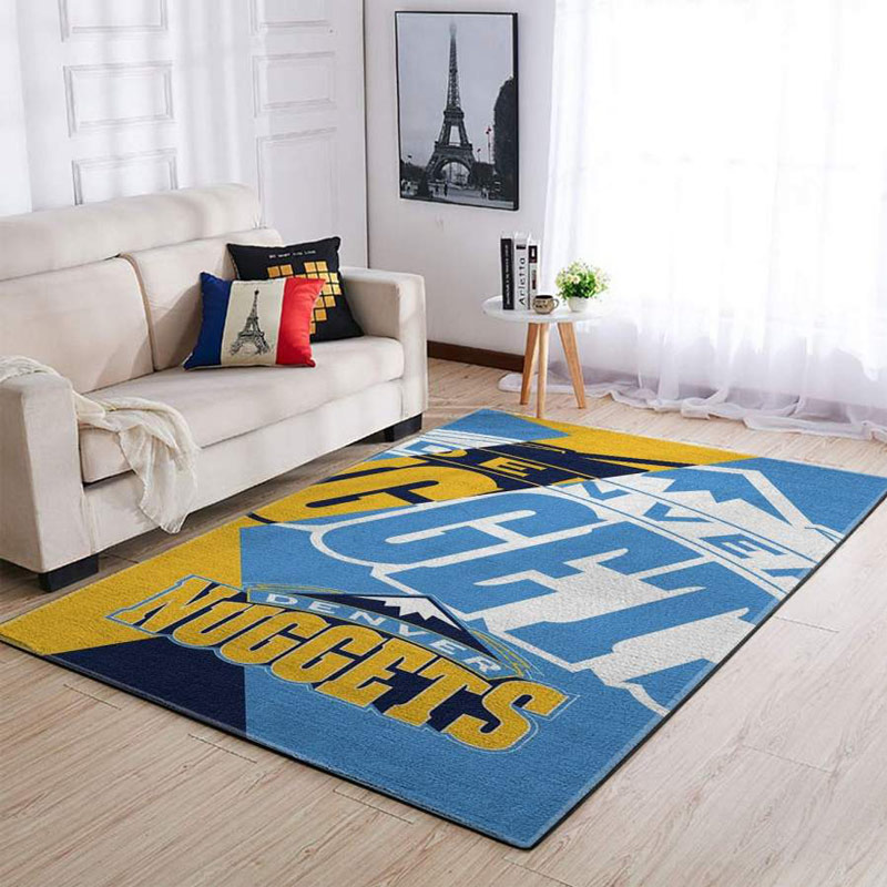 Denver Nuggets Area Rug NBA Area Rug Kitchen Rug Indoor Indoor Rugs Rectangle Carpet