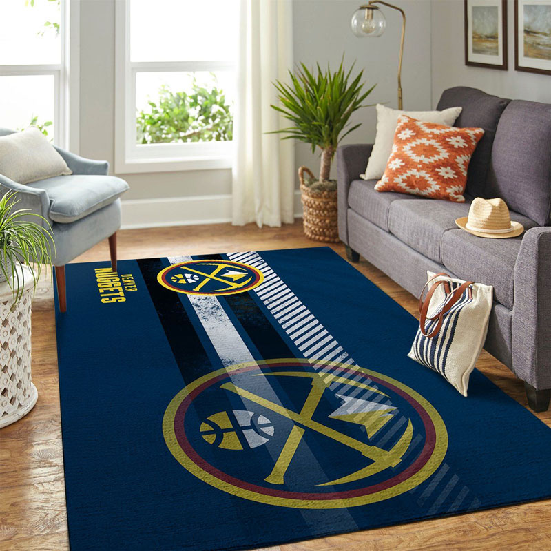 Denver Nuggets Area Rug NBA Area Rug Bathroom Rug Indoor Rug Rectangle Carpet