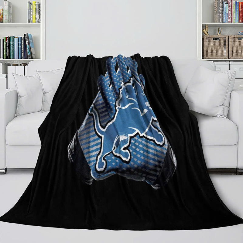 Detroit Lions Blanket FLeece Blanket Throw Blanket