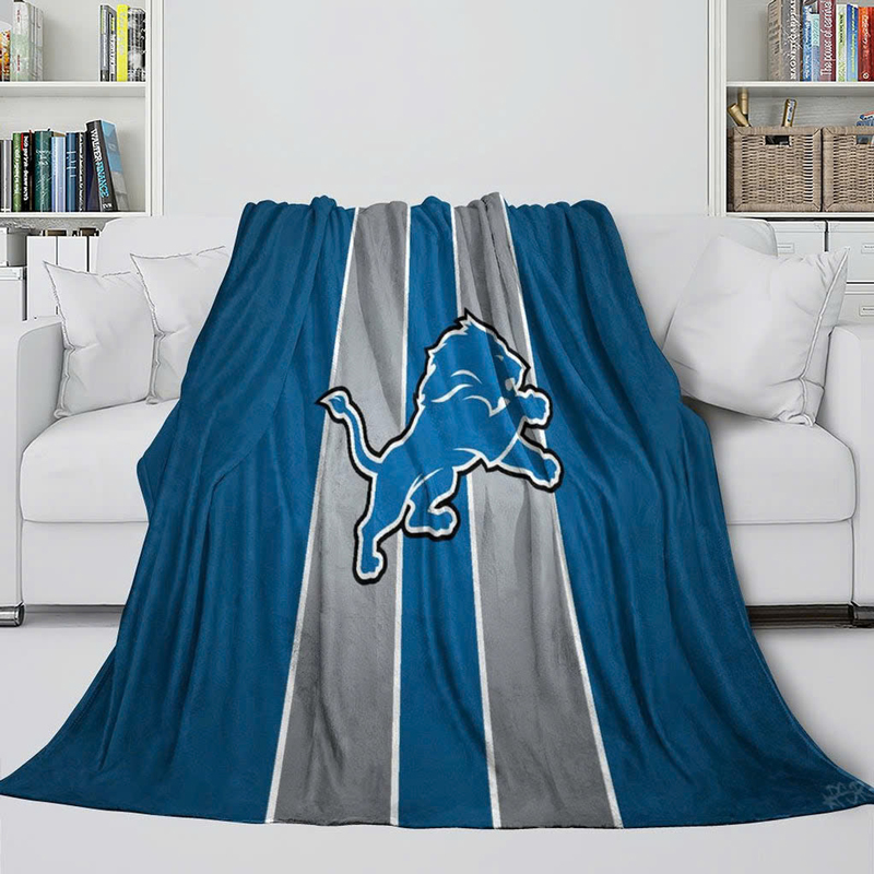 Detroit Lions Blanket FLeece Blanket Throw Blanket