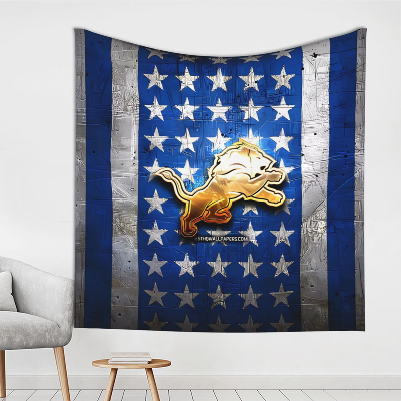 Detroit Lions Blanket Sherpa Blanket Throw Blanket